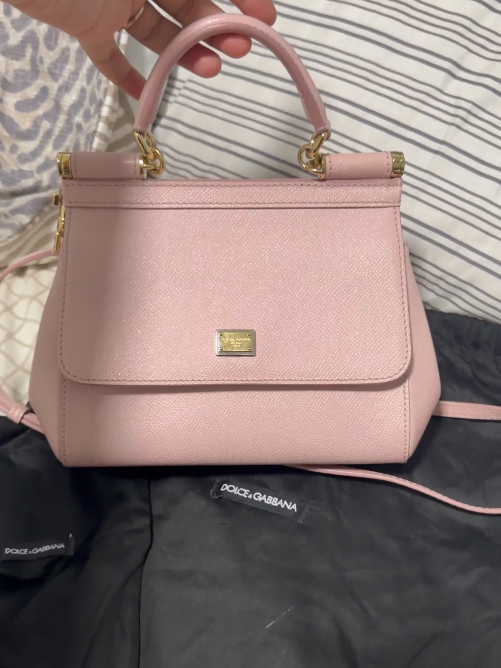 Sicily Dolce & Gabbana bag baby pink small leather Top-Handle bag